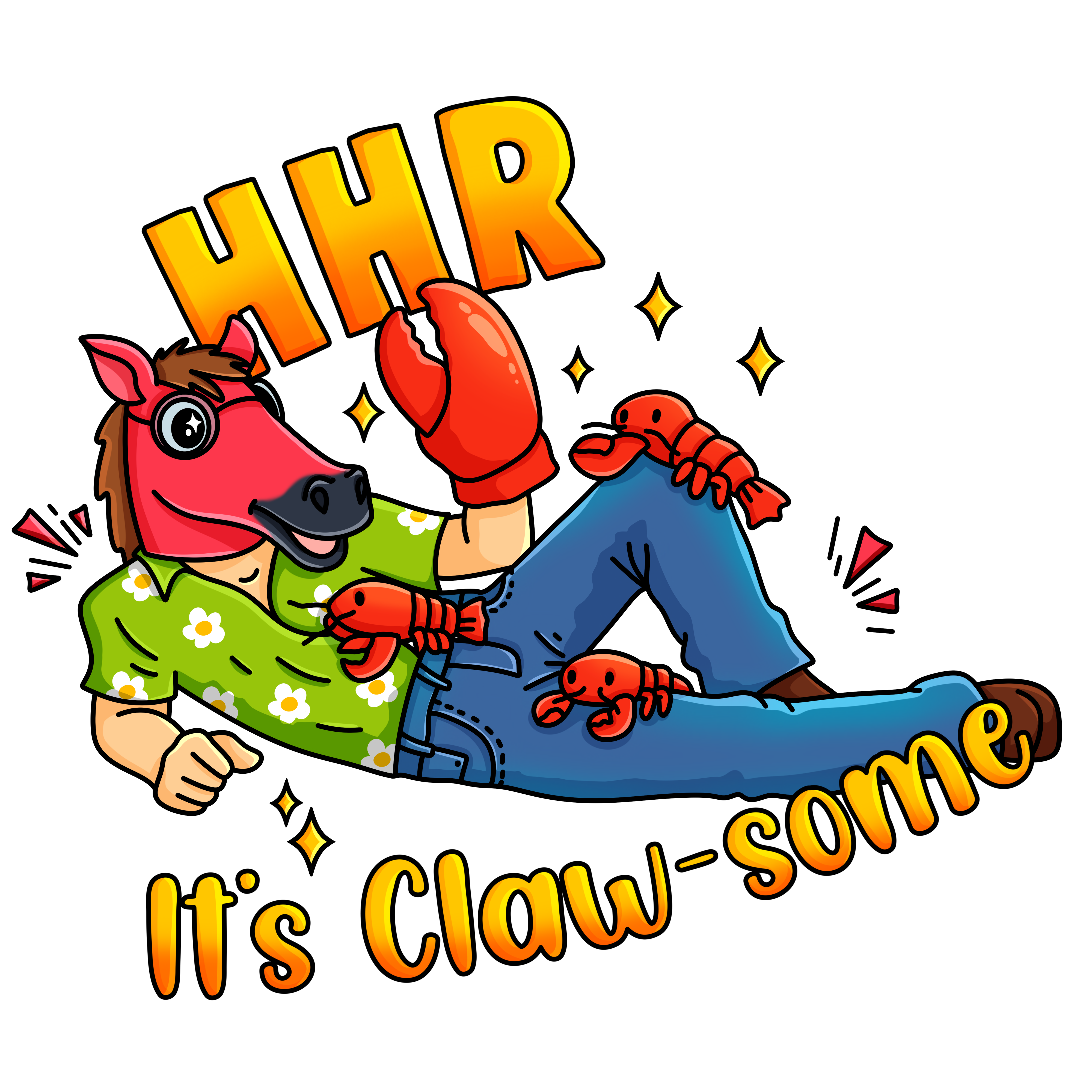 Cartoon crawfish mascot